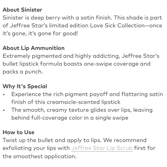 “SINISTER” Jeffree Star Velour liquid Lipstick! - Picture 6 of 7